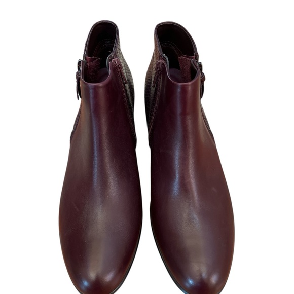 ECCO Shape 35 Sartorelle Leather Booties – Burgundy – Women’s 42 (US 11/11.5) - Picture 2 of 11